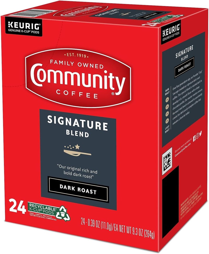 Community Coffee Signature Blend 24 Count Coffee Pods, Dark Roast, Compatible with Keurig 2.0 K-Cup Brewers, 24 Count (Pack of 1) - Image 5
